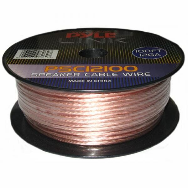 Pyle Link 12 Gauge 100 Feet Spool of High Quality Speaker Wire