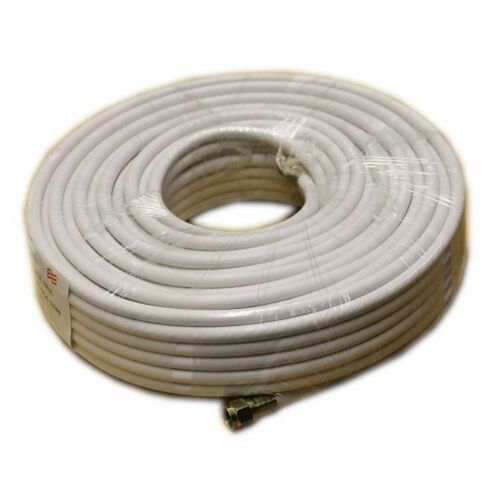 100 Feet Medium Duty RG6 Coaxial Cable - White