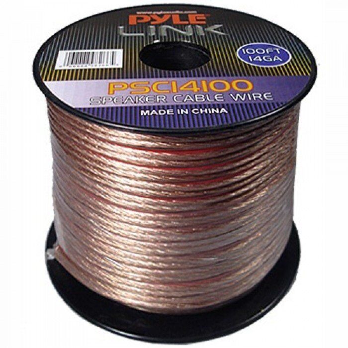Pyle Link 14 Gauge 100 Feet Spool of High Quality Speaker Wire