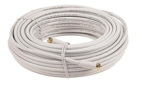 75 Feet Medium Duty RG6 Coaxial Cable - White
