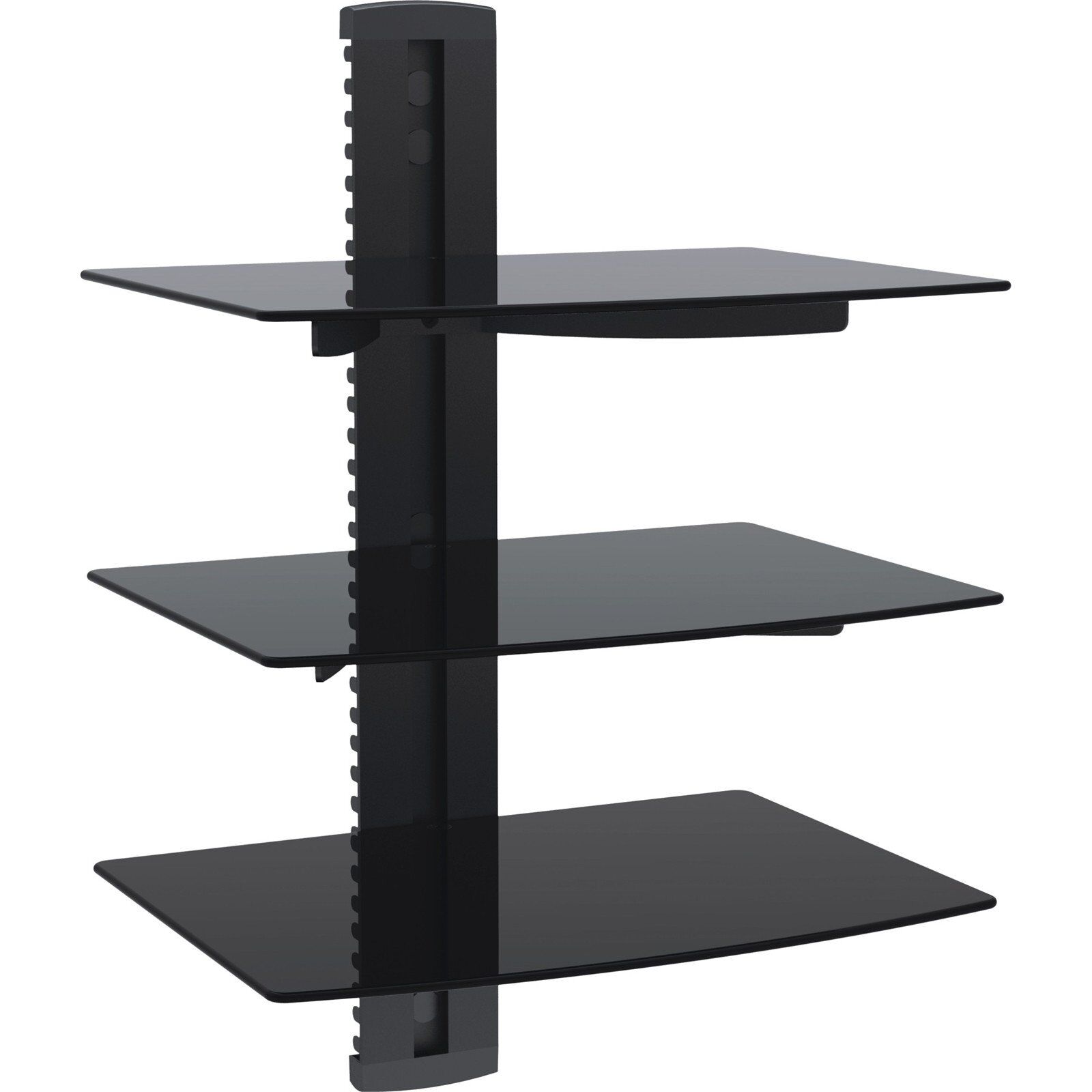 Protech 3-Tier DVD/Receiver/STB Wall Mount Glass Shelf Unit