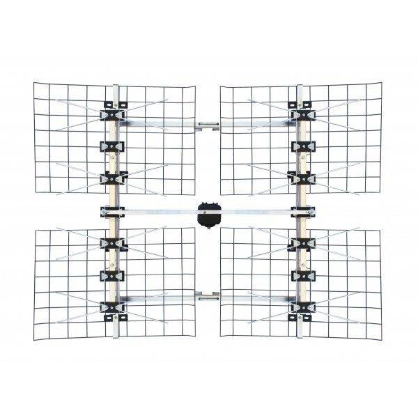 FOCUS 8-Bay Long Distance Multi-Directional (80+ mi/130+ km) HDTV Antenna
