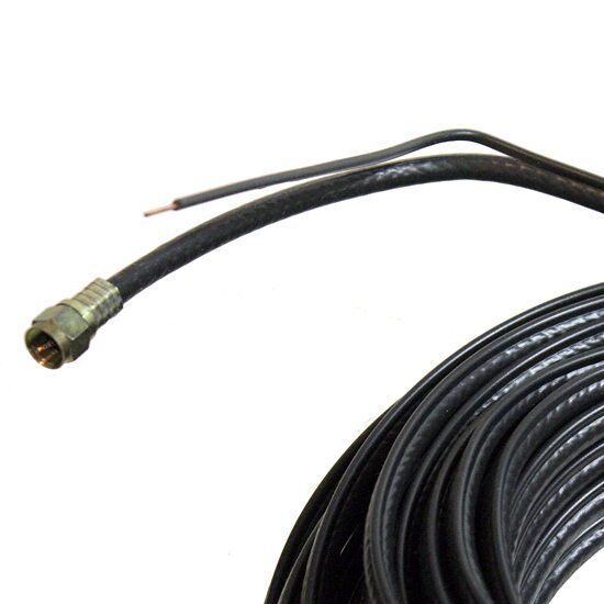 25 Feet High End Low Loss RG6 Coaxial Cable With Grounding Wire - Black - Image 3