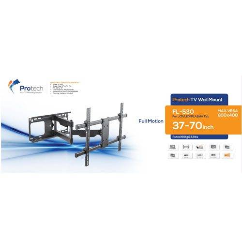 Protech FL-530 37 - 70" Full Motion/Corner/Articulating TV Wall Mount - Image 3