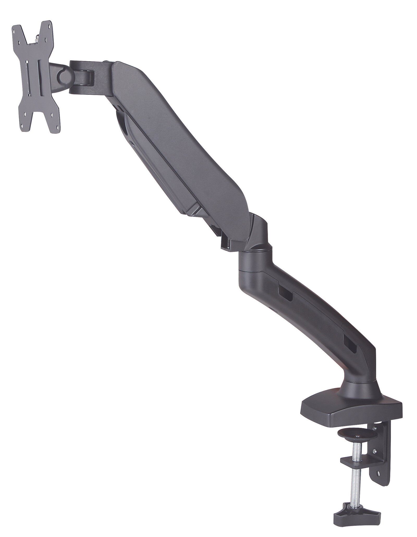 Protech DM-315 13-27" TV/Monitor Single Screen Desk Mount with C Clamp & Grommet Mounting