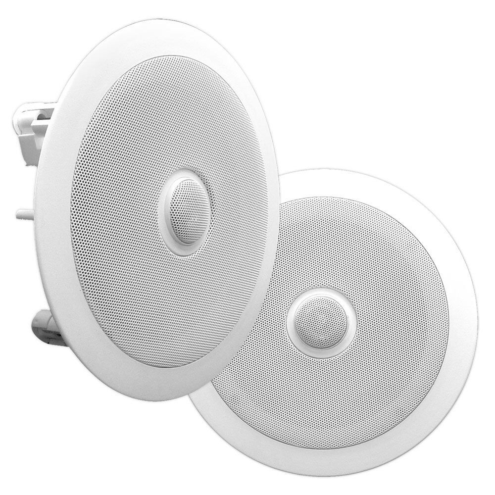 Pyle PDIC60 250-Watt 6.5-Inch Two-Way In-Ceiling Speaker System Pair White