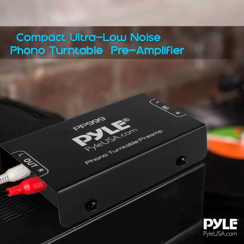 Pyle-PP999 Phono Turntable Preamp - Mini Electronic Audio Stereo Phonograph Preamplifier with RCA Input, RCA Output & Low Noise Operation Powered by 12 Volt DC Adapter - Image 6