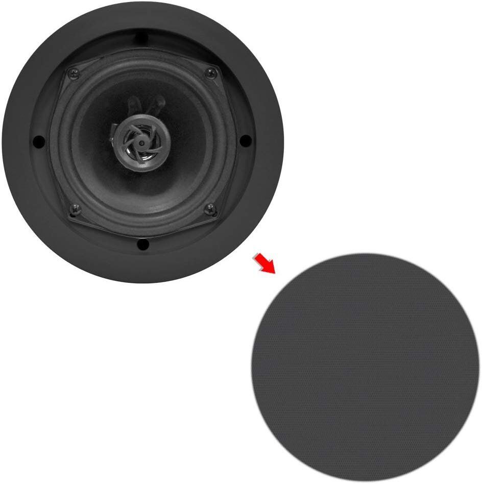 Pyle PDIC51RDBK in-Wall/in-Ceiling Dual 5.25-inch Speaker System, 2-Way, Flush Mount, Black (Pair) - Image 4
