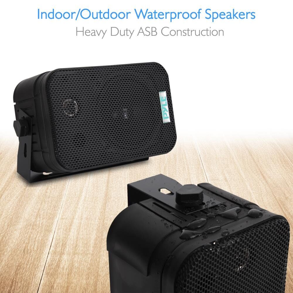 Pyle-PDWR40B 5.25" Indoor/Outdoor Waterproof Speakers (Black) (Pair) - Image 5