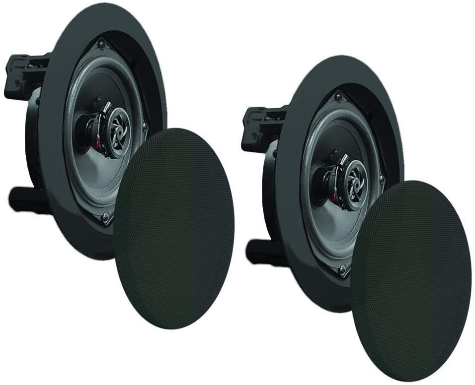 Pyle PDIC51RDBK in-Wall/in-Ceiling Dual 5.25-inch Speaker System, 2-Way, Flush Mount, Black (Pair) - Image 5