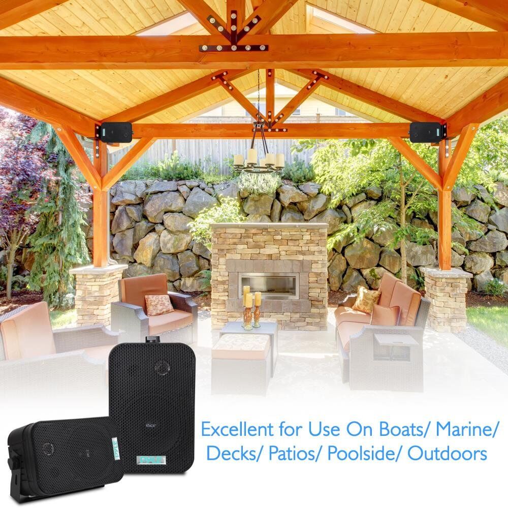 Pyle-PDWR40B 5.25" Indoor/Outdoor Waterproof Speakers (Black) (Pair) - Image 6