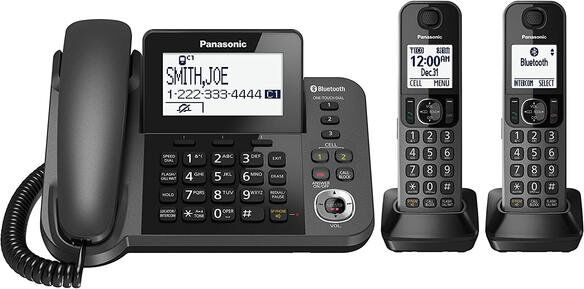 Panasonic KX-TGF382M Cordless Phone System with Digital Answering System Link2 Cell Bluetooth