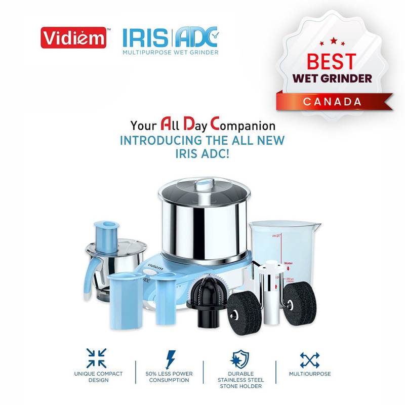 IRIS ADC Wet Grinder 2.0 Lt with Multi-Chef Jar Food Processor