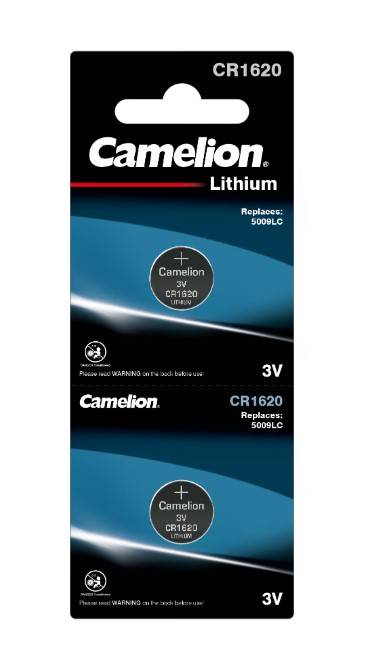 Camelion CR1620 Coin Cell Lithium (Pack of 2)