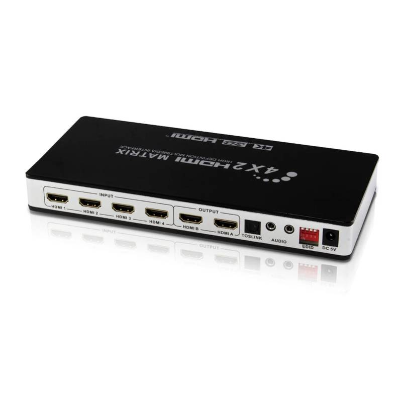 High Quality 4x2 audio video matrix switcher support 4K CEC ARC - Image 2