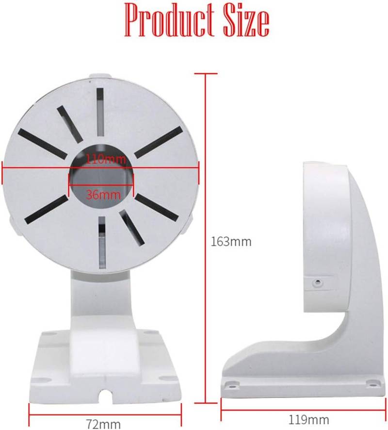 Indoor Outdoor Wall Mount L-Type Bracket for CCTV Security Dome IP Camera Mounting, DaHua Hikvision Dome Cameras Plastic - Image 3