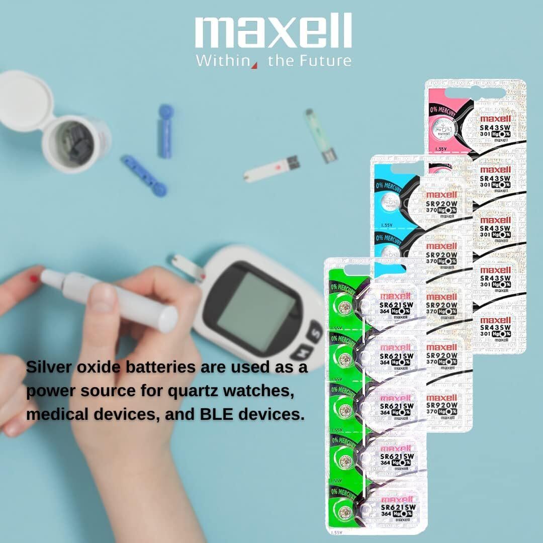 MAXELL 364 SR621SW, - 1 Pack of 5 Batteries - Image 2