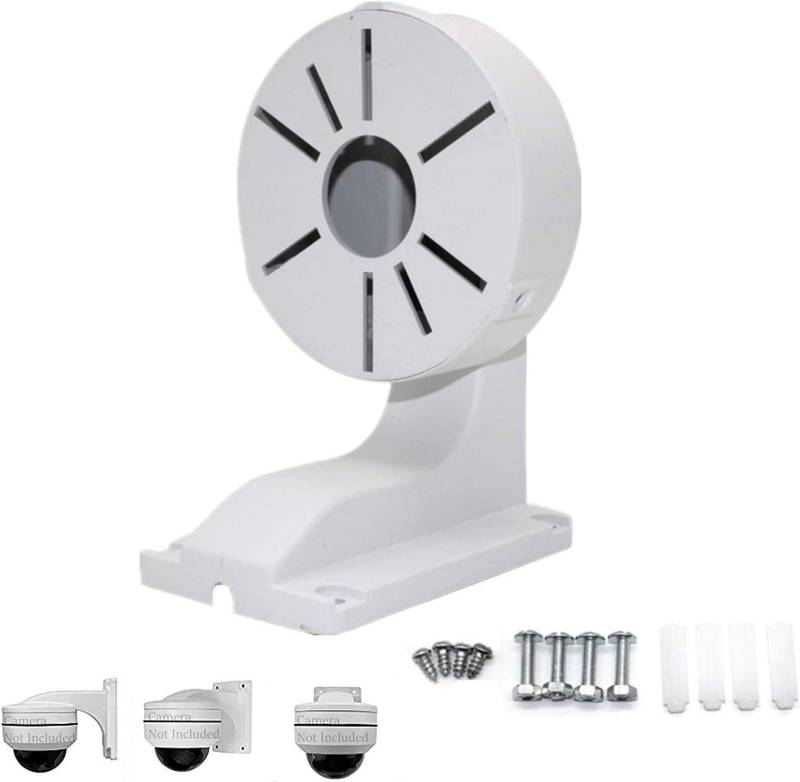 Indoor Outdoor Wall Mount L-Type Bracket for CCTV Security Dome IP Camera Mounting, DaHua Hikvision Dome Cameras Plastic