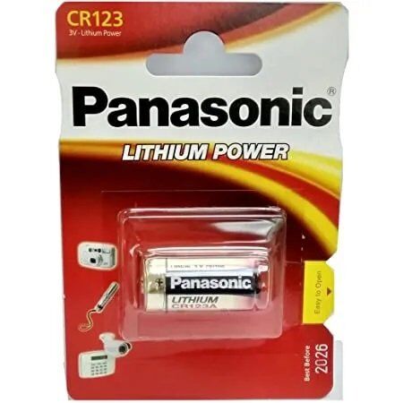 Panasonic CR123A Lithium Batteries – CR123A (1 per pack)
