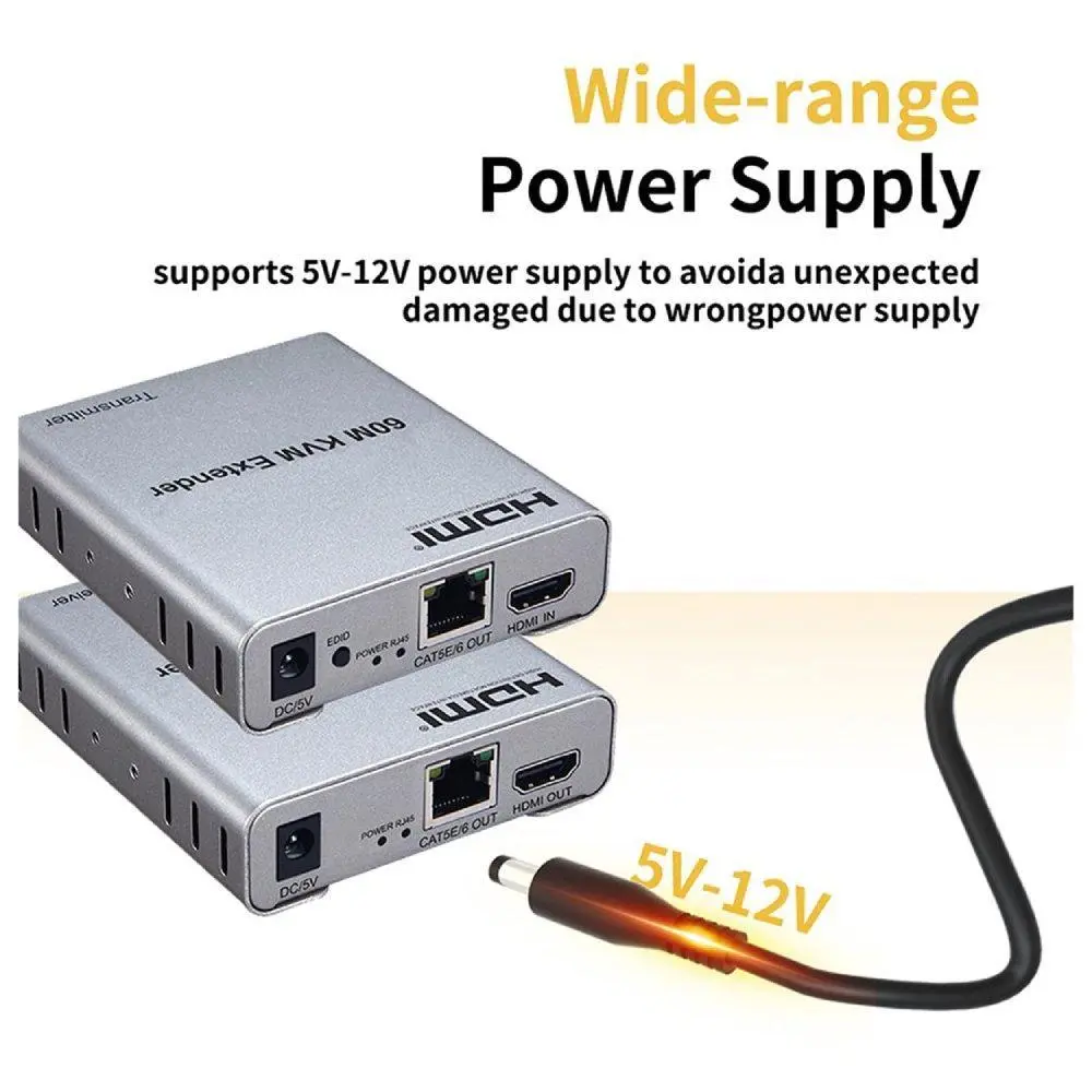 HDMI / USB 60M KVM EXTENDER OVER CAT 5, CAT 6 WITH AUDIO - Image 4