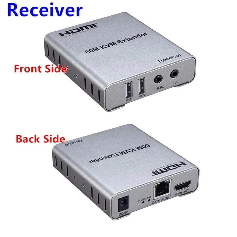 HDMI / USB 60M KVM EXTENDER OVER CAT 5, CAT 6 WITH AUDIO - Image 2