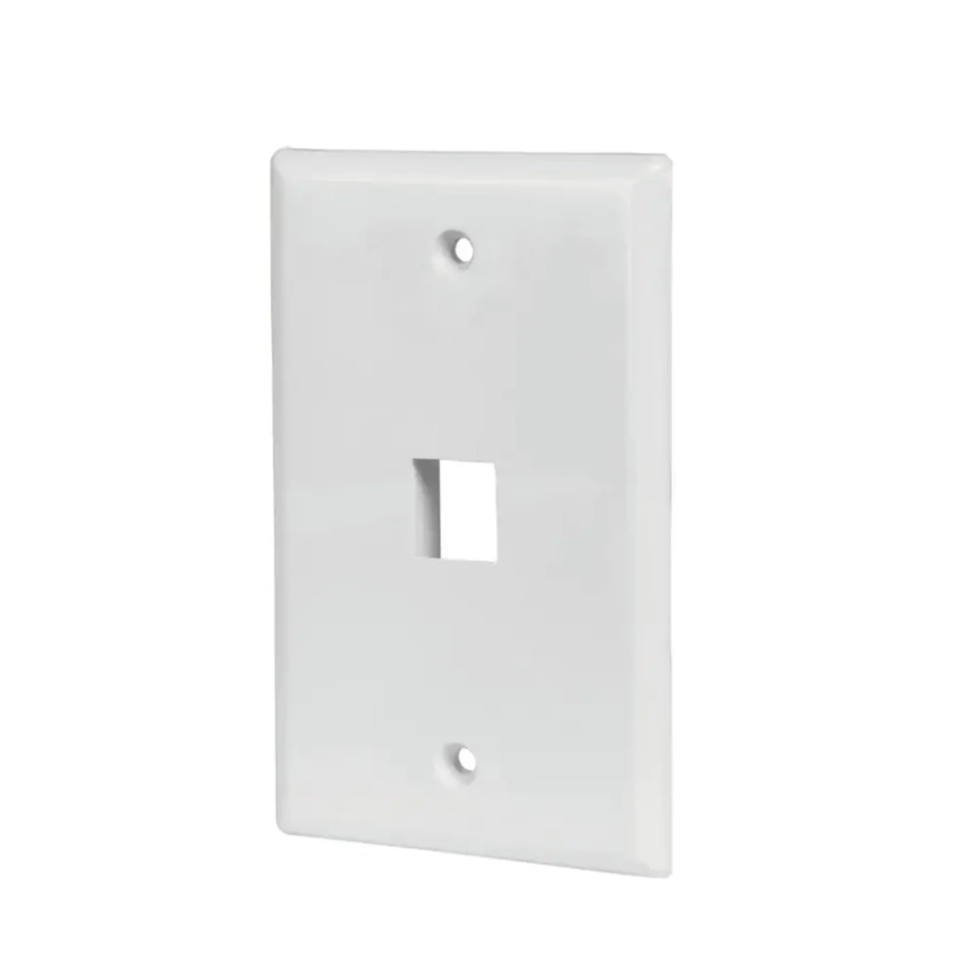 1 Port Keystone Wall Plate for RJ45 RJ11 RJ12 RCA F-Type Jack HDMI-USB-RCA- - White