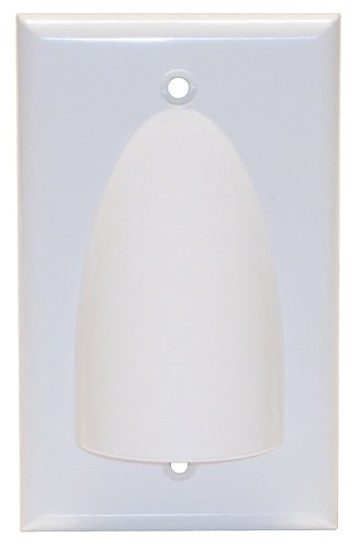 Flush to Outer Surface Bulk Wire Wall Plate (Single Gang, White)