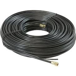 100 Feet High End Low Loss RG6 Coaxial Cable with Grounding Wire - Black