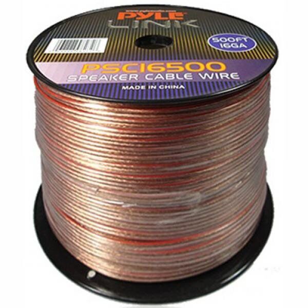 Pyle Link 16 Gauge 500 Feet Spool of High Quality Speaker Wire