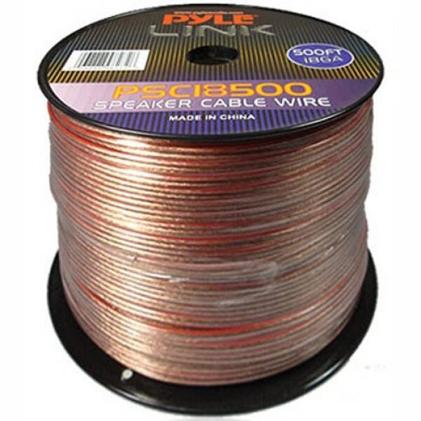 Pyle Link 18 Gauge 500 Feet Spool of High Quality Speaker Wire