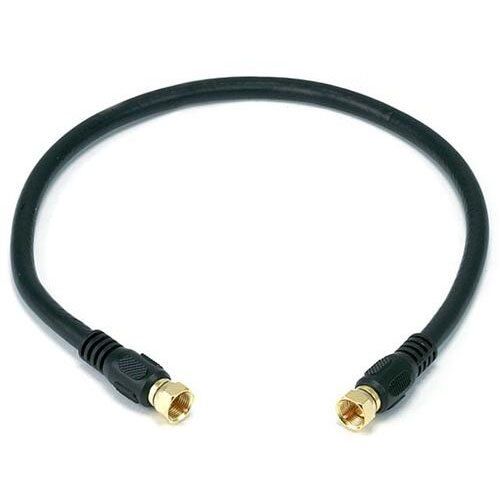 3 Feet High End Low Loss RG6 Coaxial Cable - Black