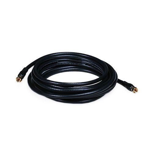 15 Feet Medium Duty RG6 Coaxial Cable - Black