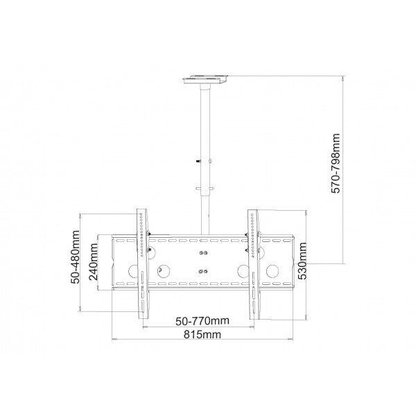 Universal 37-63" TV Tilting Ceiling Mount - Image 4