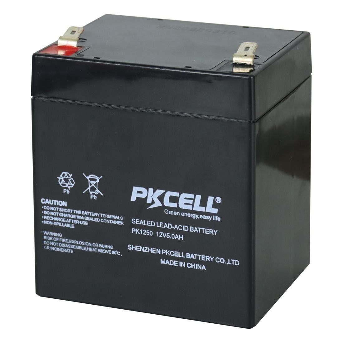 12V / 5Ah Rechargeable Sealed Lead Acid Battery Terminal Type F2