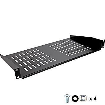 Heavy Duty 19 inch Front Mount Vented Shelf (15 inch Depth) 1U