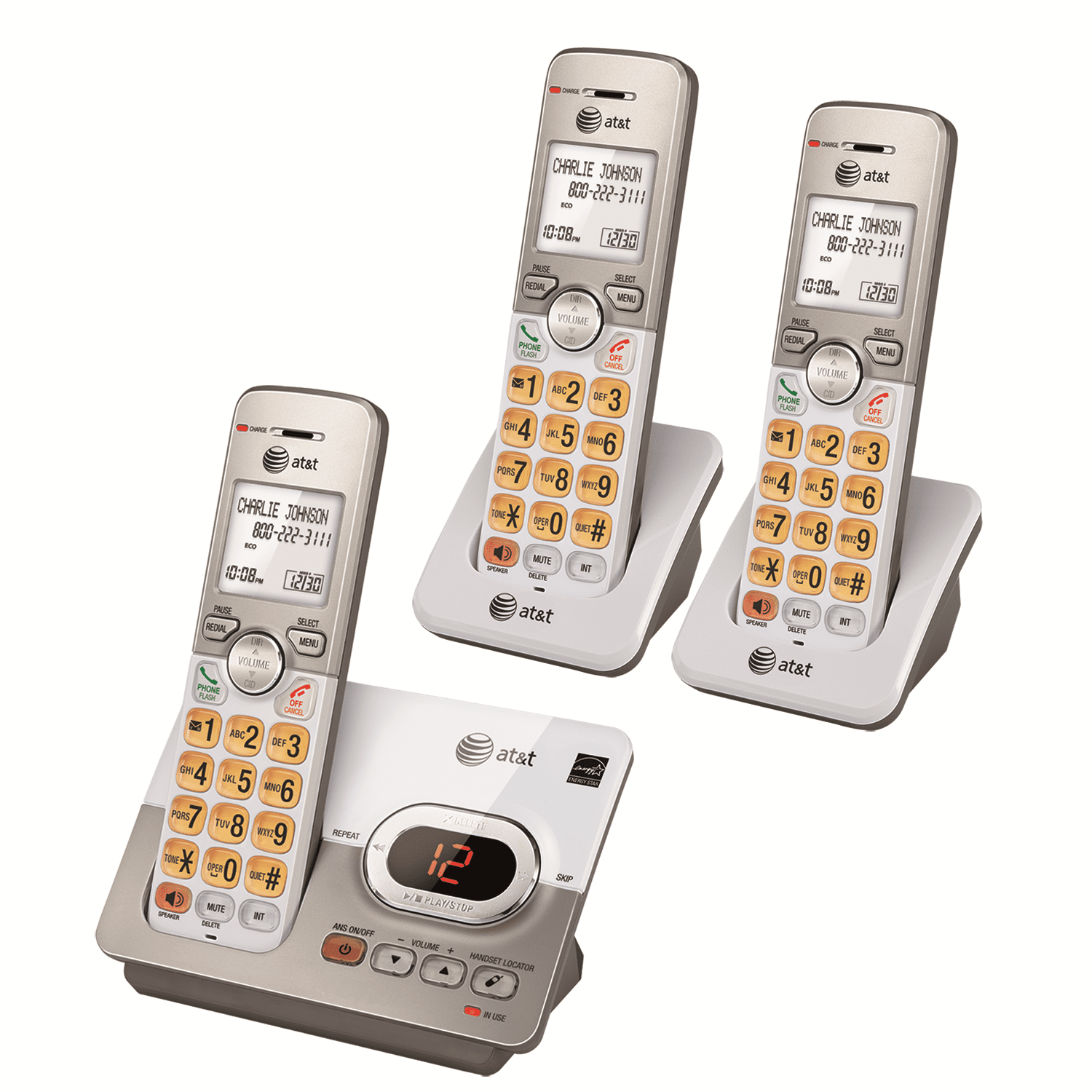AT&T EL52303 3 Handset Cordless Answering System with Caller ID/Call Waiting - Image 2