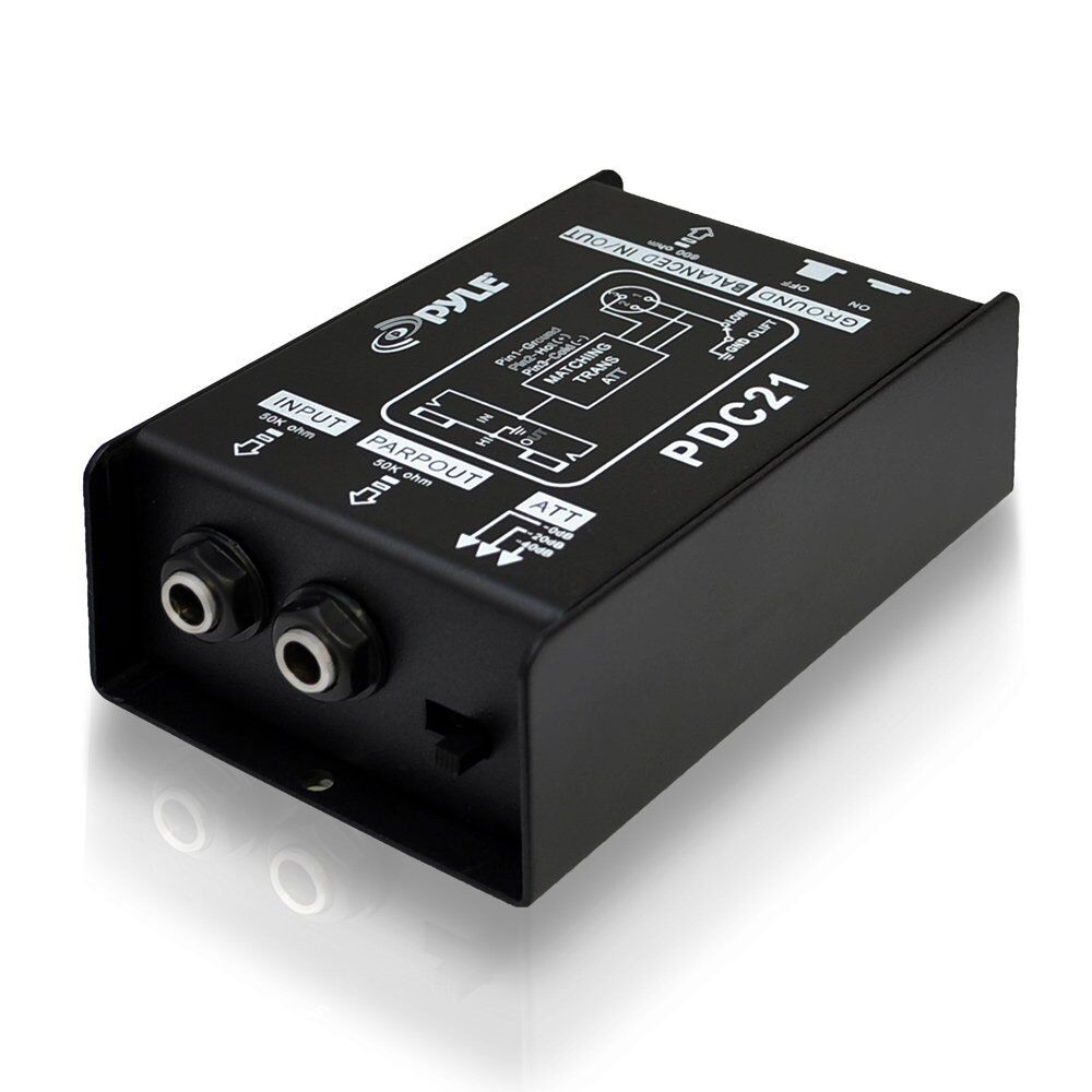 PYLE-PDC21 1/4-Inch Instrument to Balanced and Unbalanced 1/4-Inch/Xlr Direct Box