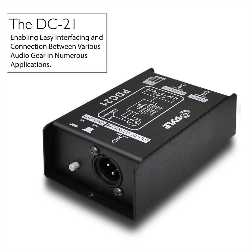 PYLE-PDC21 1/4-Inch Instrument to Balanced and Unbalanced 1/4-Inch/Xlr Direct Box - Image 2