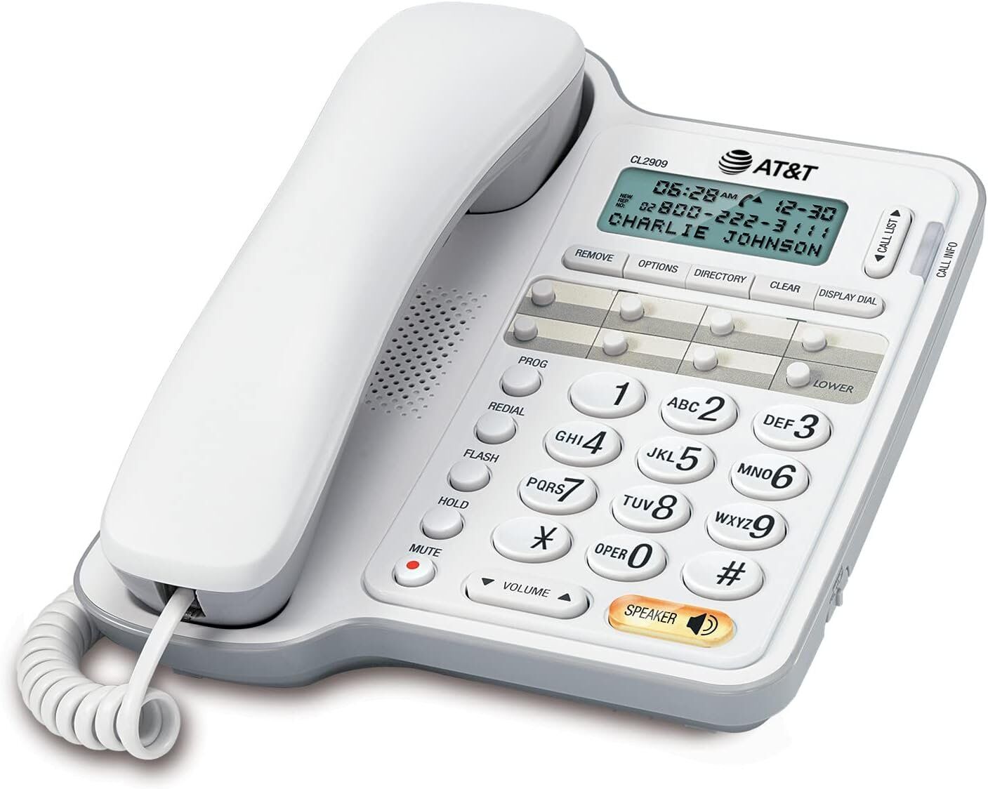 Corded Speaker Phone with Caller ID / Call Display AT&T CL2909