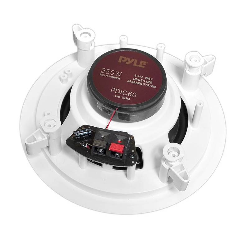 Pyle PDIC60 250-Watt 6.5-Inch Two-Way In-Ceiling Speaker System Pair White - Image 3