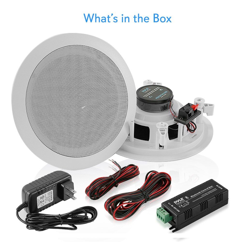 Pyle PDICBT552RD Dual 5.25’’ Bluetooth Ceiling / Wall Speakers, 2-Way Flush Mount Home Speaker Pair, 150 Watt (Pair) - Image 4