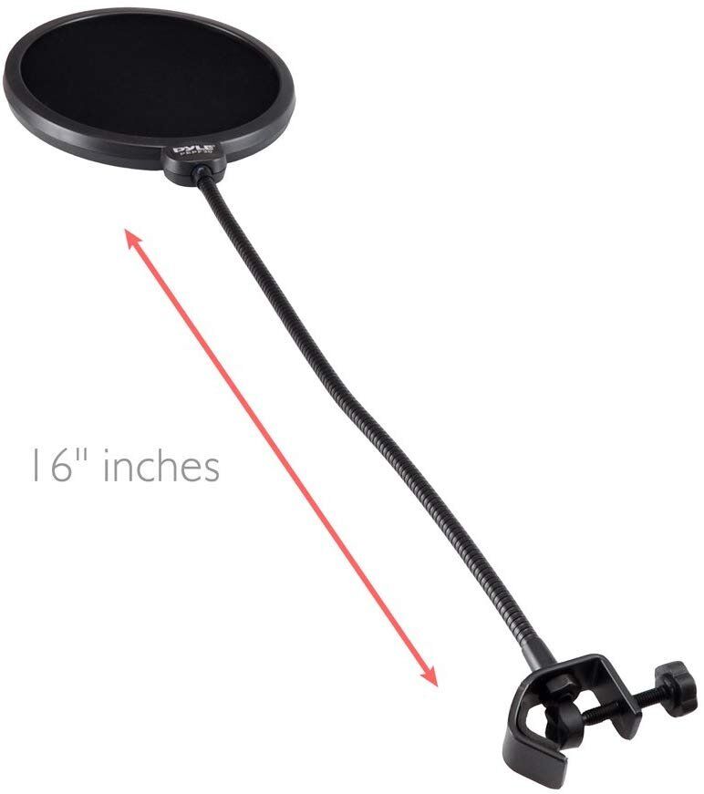 Pyle PEPF30 4-Layer Mesh Screen Studio Microphone Pop Filter, 360 Degree Flexible Gooseneck - Image 4