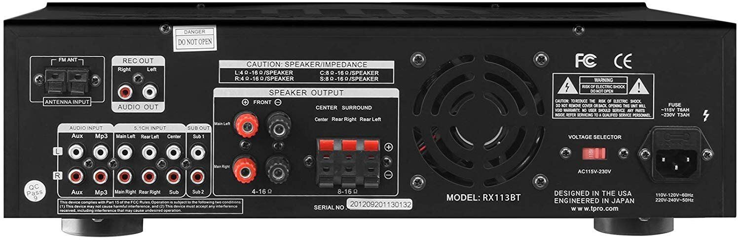 Technical Pro RX113 1500 Watt Home Theater Amplifier Receiver Refurbished - Image 2