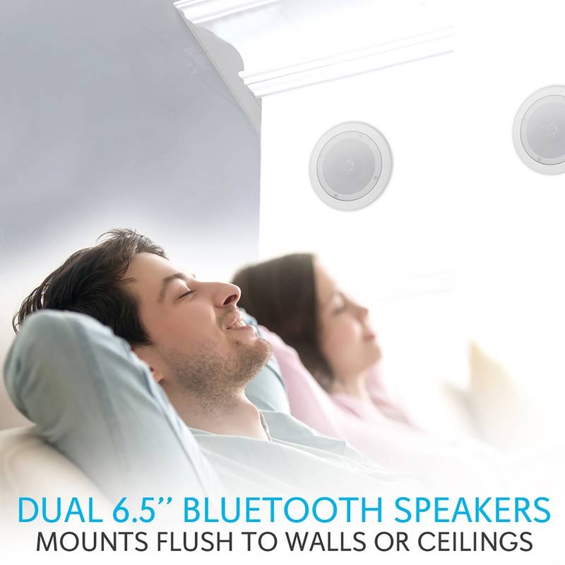 Pyle Dual 6.5’’ Bluetooth Ceiling / Wall Speakers, 2-Way Flush Mount Home Speaker Pair, 200 Watt (Pair) - Image 5