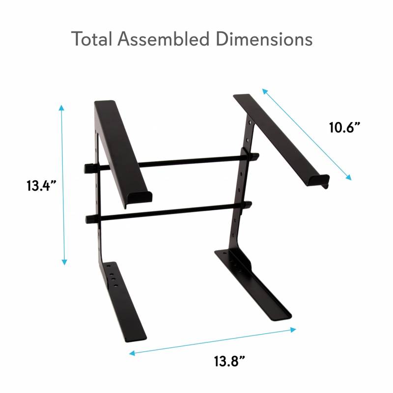 Laptop Computer Stand For DJ With Storage Shelf - Image 5
