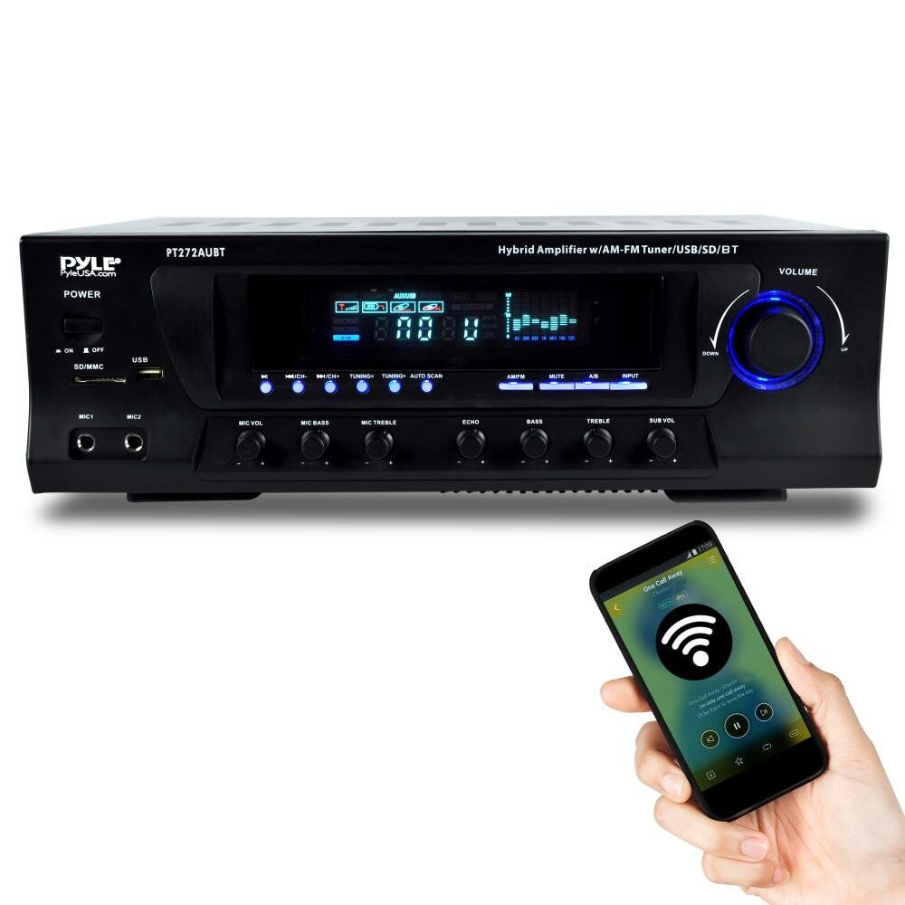 Hybrid Amplifier Receiver - Home Theater Stereo System, Bluetooth Streaming, MP3/USB/SD Readers, AM/FM Radio, 300 Watt - Image 2