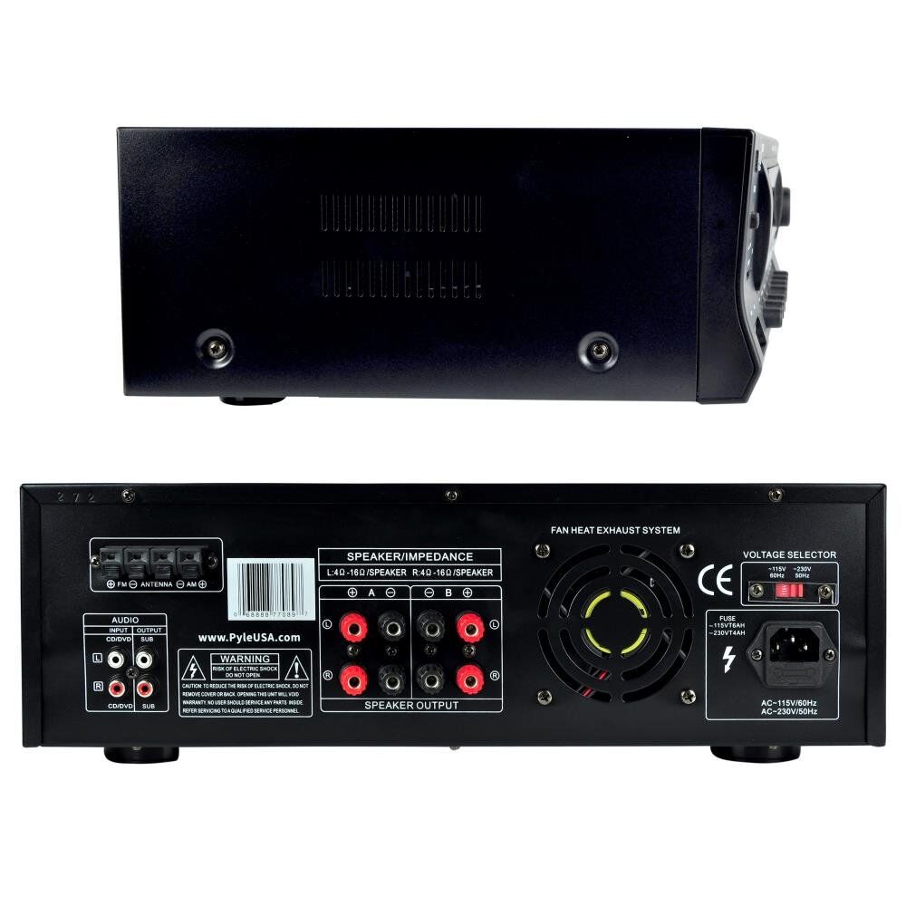 Hybrid Amplifier Receiver - Home Theater Stereo System, Bluetooth Streaming, MP3/USB/SD Readers, AM/FM Radio, 300 Watt - Image 4