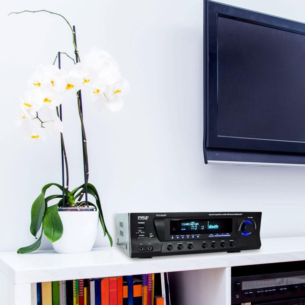 Hybrid Amplifier Receiver - Home Theater Stereo System, Bluetooth Streaming, MP3/USB/SD Readers, AM/FM Radio, 300 Watt - Image 6