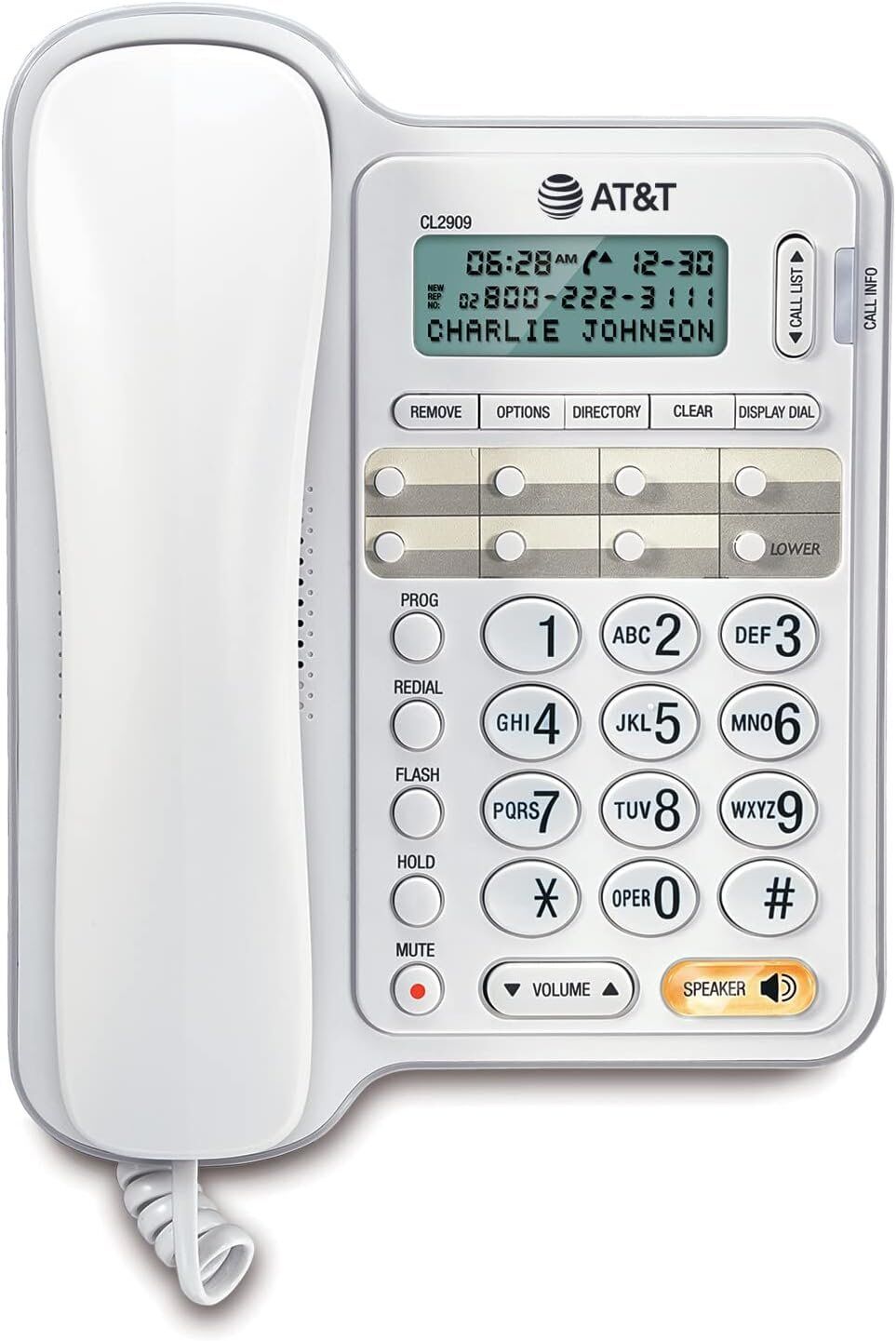 Corded Speaker Phone with Caller ID / Call Display AT&T CL2909 - Image 2