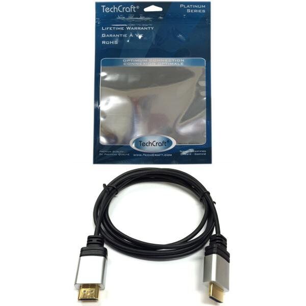 Tech Craft 60FT Ultra Slim 4K High Speed HDMI Cable with Ethernet & RedMere® Technology
